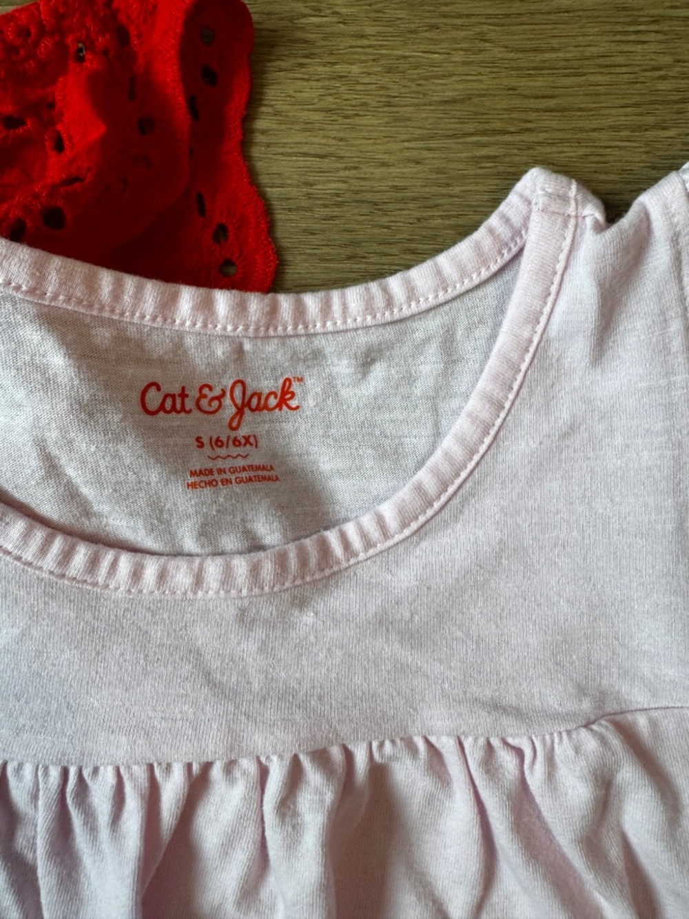 Girls Ruffle Sleeve Top Bundle | Cat & Jack & H&M | Pink & Red | Size 5-6Y / 6-6 - Picture 2 of 7